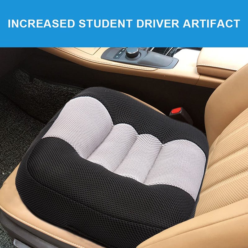Srutirbo Car Booster Seat Cushion Raise The Height for Short People Driving Hip (Tailbone) and Lower Cack Fatigue Relief Suitable for Trucks  Cars  SUVs  Office Chairs  Wheelchairs (Black and Gray) - Image 5
